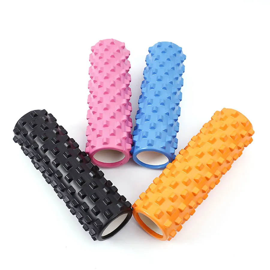 High-Density Soft Grid EVA Hollow Fitness Yoga Foam Roller Portable Muscle Massage Roller for Exercise Made with PVC