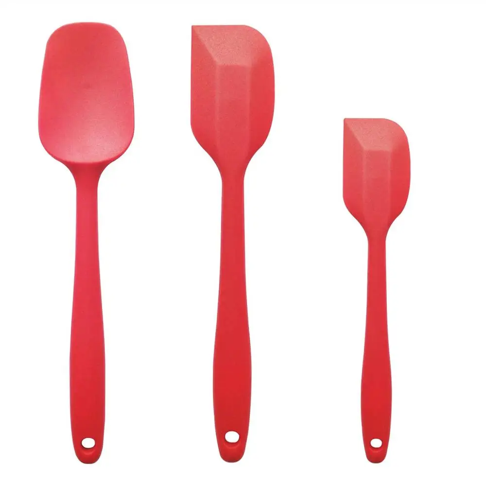 Silicone Kitchen Accessories Set Heat Resistant Pizza Mini Silicone Spatula Set Of 3