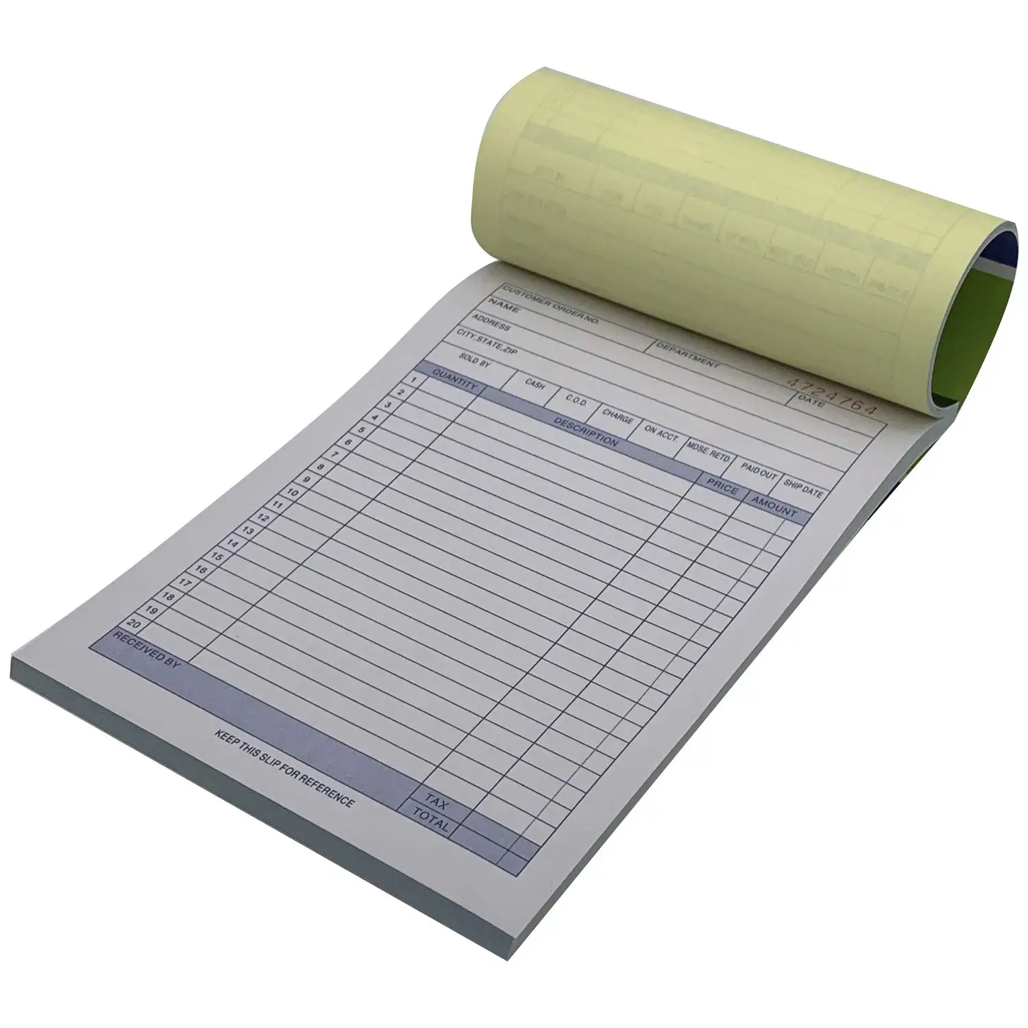 Custom Carbonless Copy Paper NCR Paper Notepad Sales Invoice Book Duplicate
