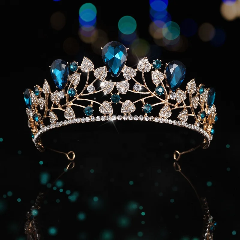 Hot Sales High Quality Women Elegant Multicolor Rhinestone Crowns Wedding tiara