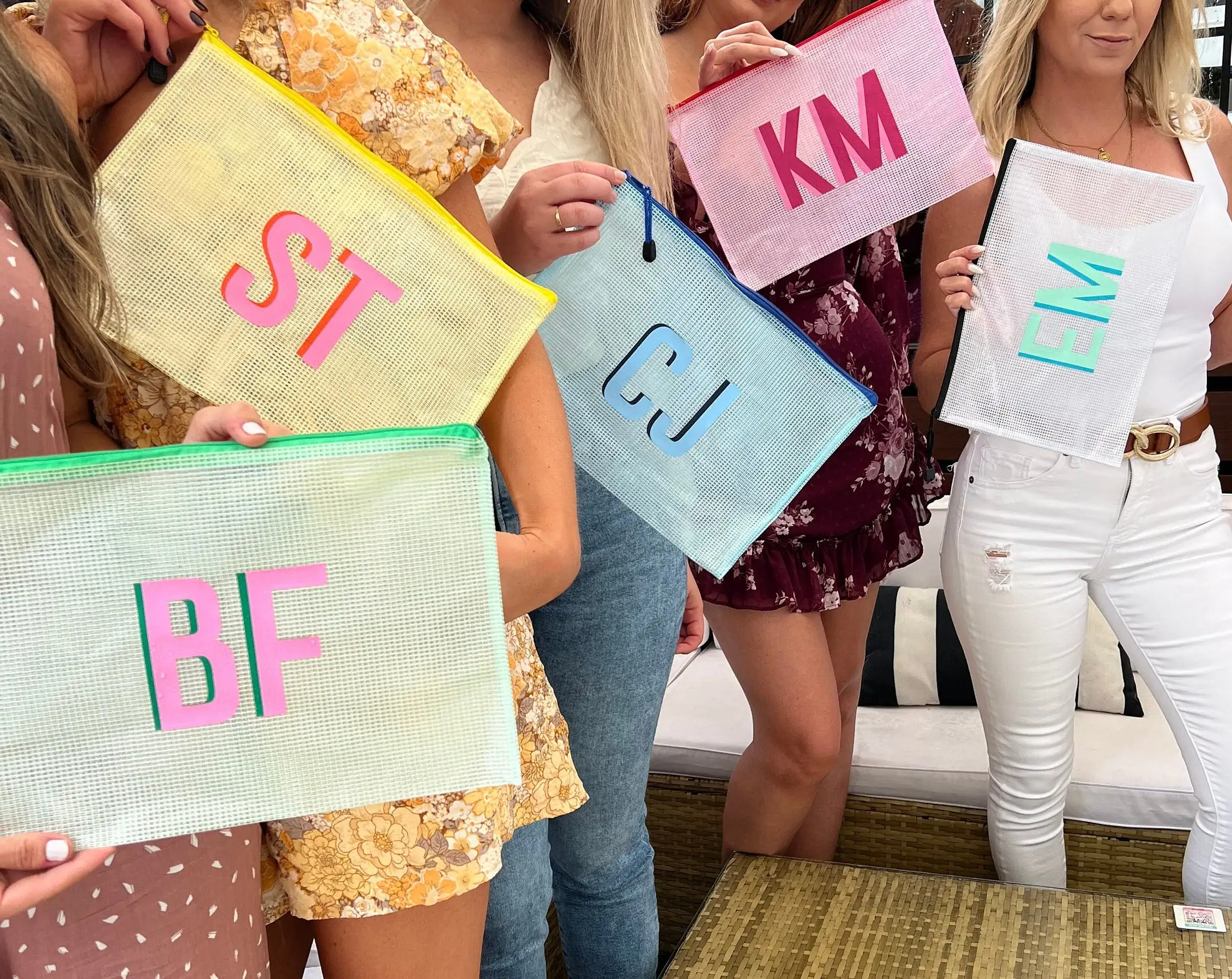 Beach Bag Shadow Monogram Large Wedding Monogram Transparent PVC Handbag