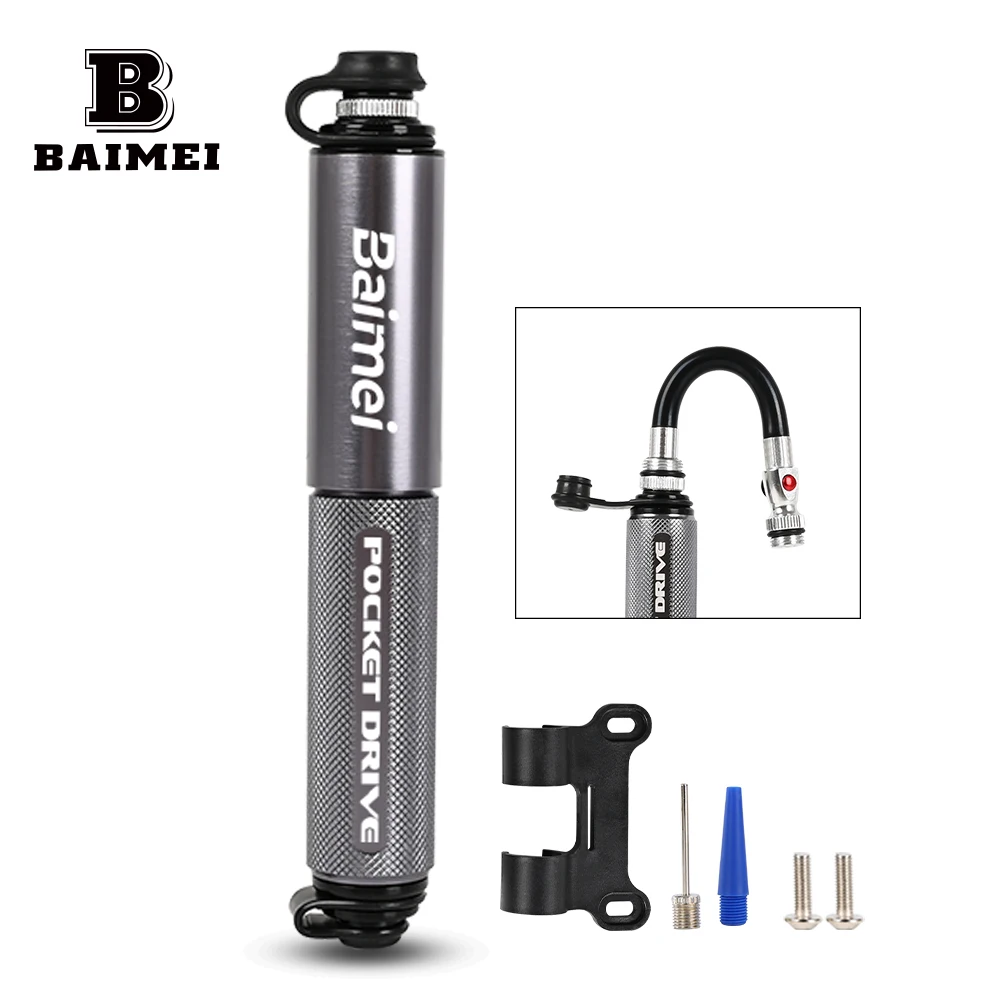 BM Mini Convenient Integrated Aluminum Alloy Pump Cycling Pump High Pressure 160PSI Schrader Presta Valve Bicycle Pump