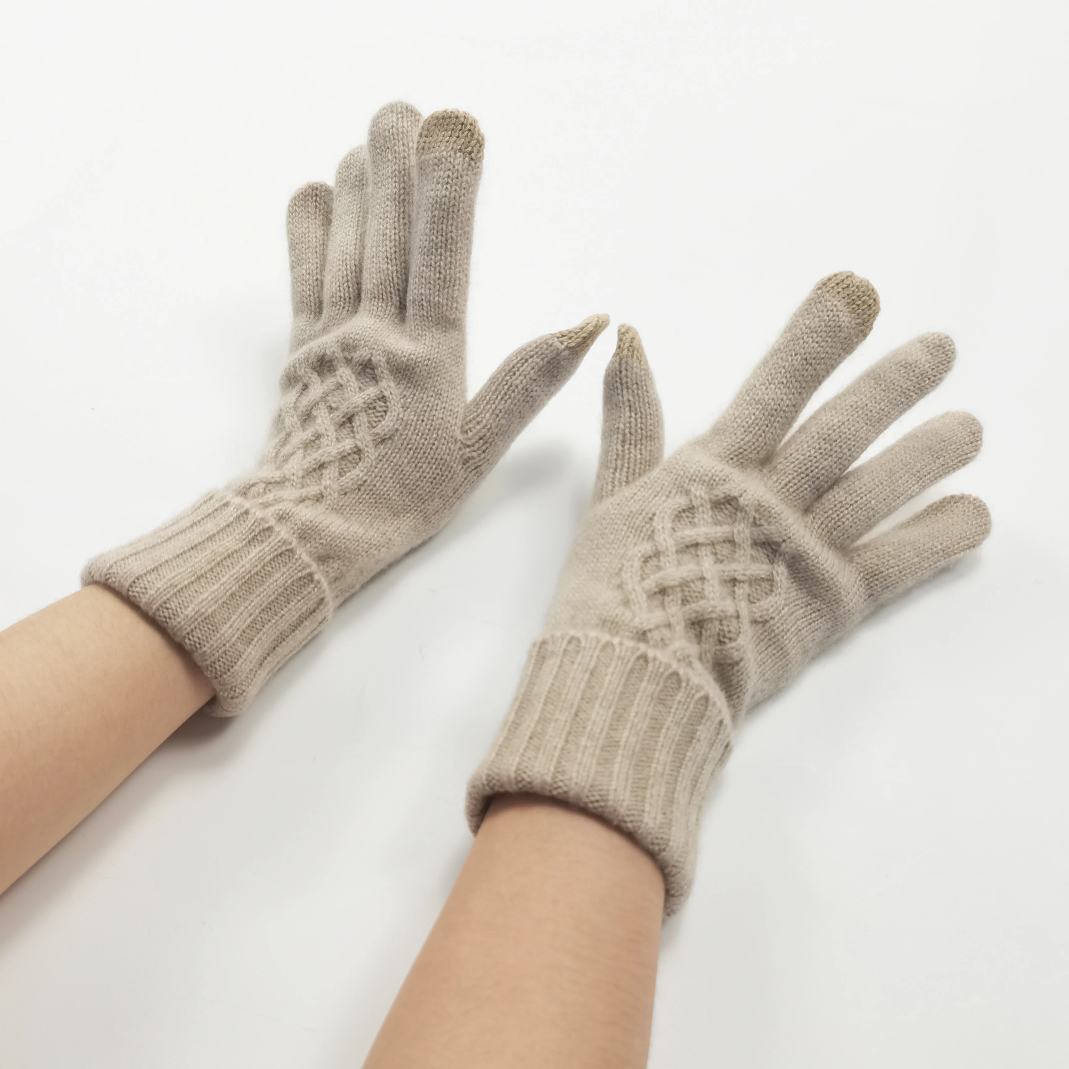 IMF 100% кашемировые вязаные перчатки зима уникальный дизайн вязаные перчатки