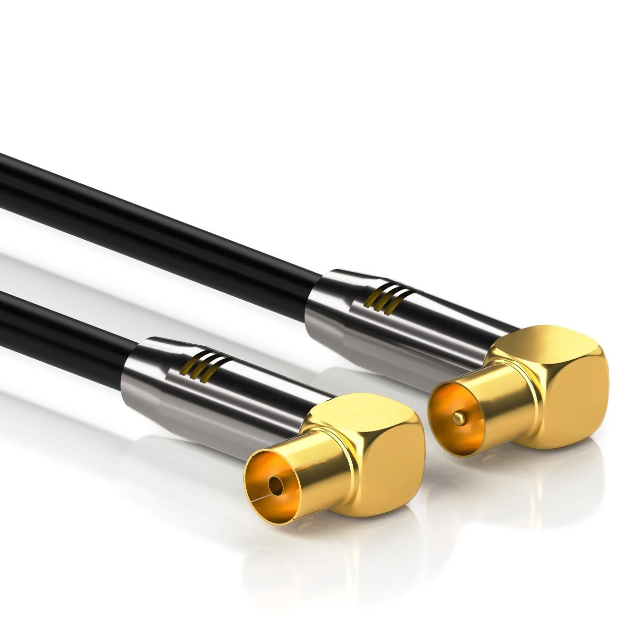 High Speed Right Angle Aluminum Casing RF TV Antenna Satellite RG6 3C-2V F Plug 9.5mm Sat Coaxial Cable RG58 RG59 RG6 RG11