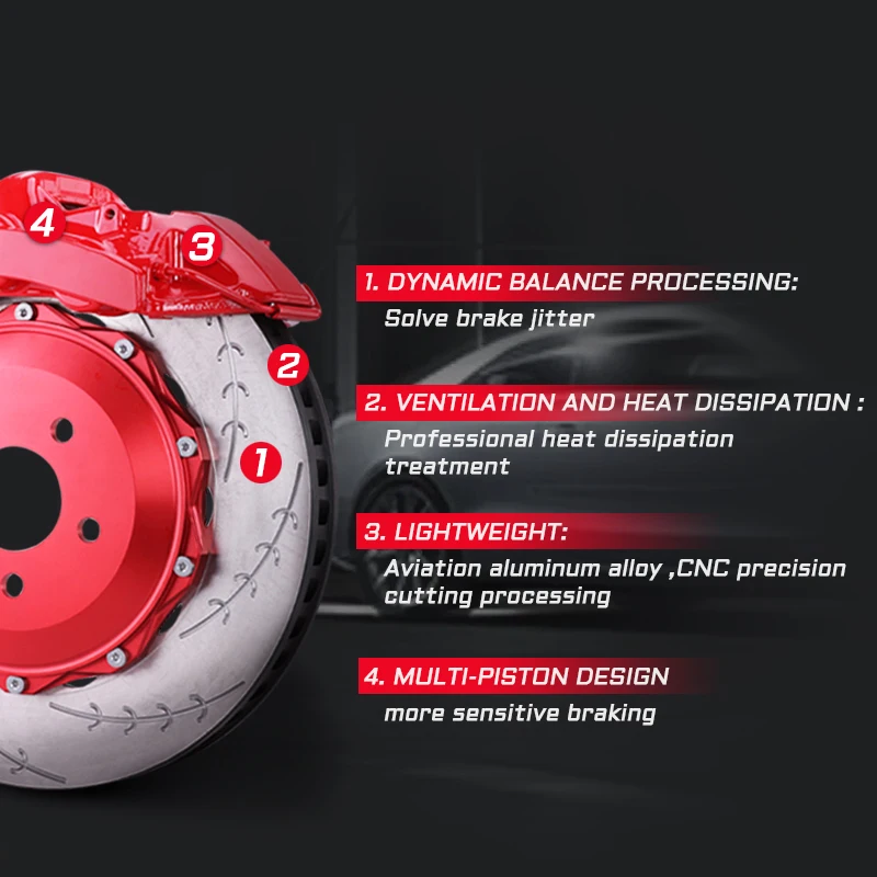 wholesale Conversion Brakes Bleed Disc Big Brake Kit For 2009 S600 W221 Vw Gti Velour Px