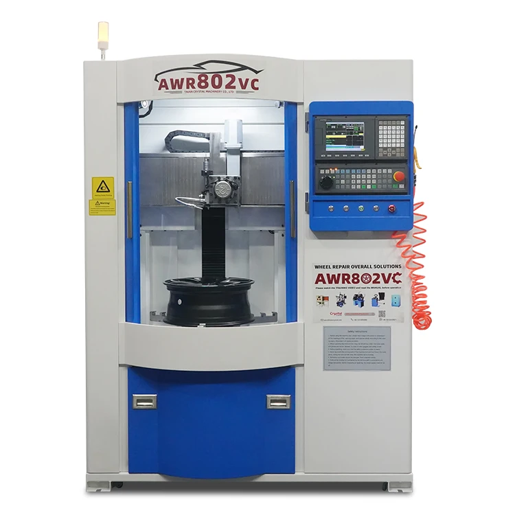 AWR802VC CE ISO Vertical Alloy Wheel Repair Machine CNC with Electric Turret