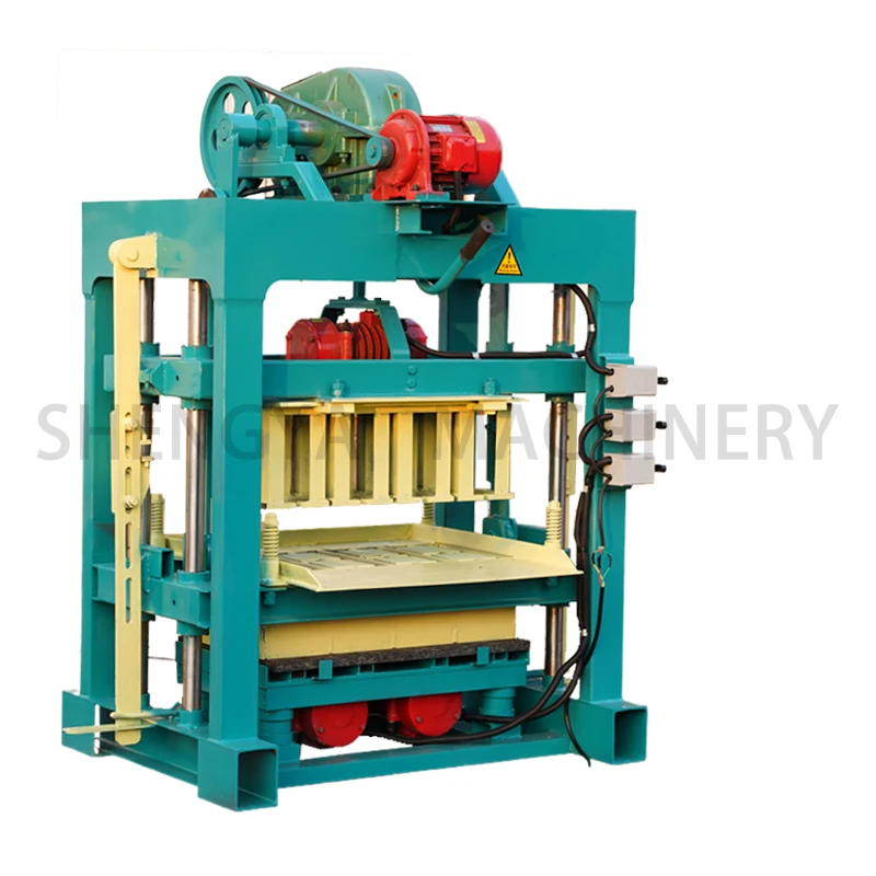 popular shengya qtj4-40 concrete block machinery cement brick maker solid brick mould prices China
