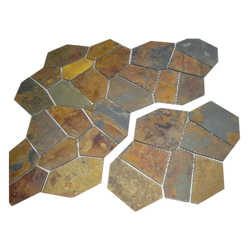 decorate multi color slate tile patio pavers flagstone patios paving stone floor tile