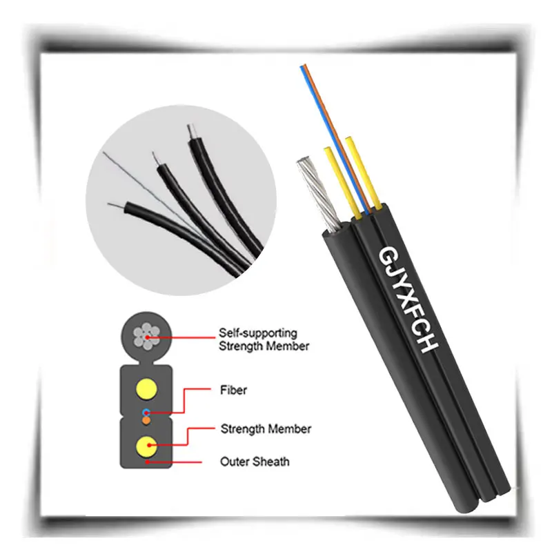 Huamai ftth одномодовый волоконно-оптический провод lszh, оболочка EPON GPON, кабель 1/2/4/8 core g652d g657a1