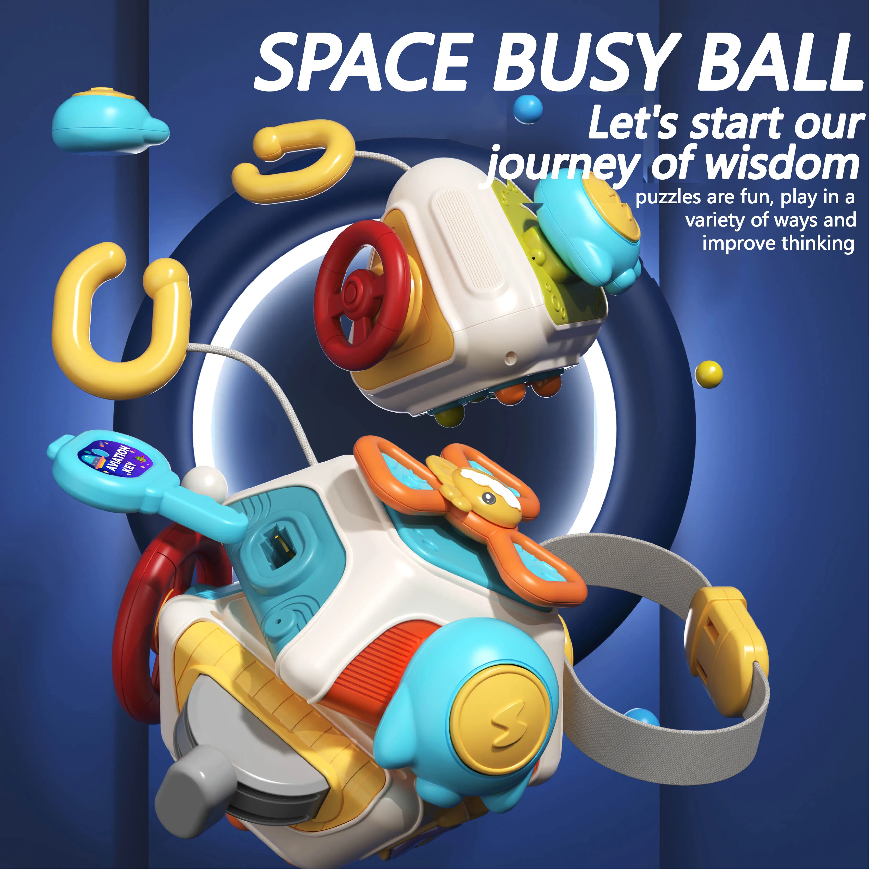 SL Baby Multifunction Ball Toy 10 side Montessori Early Educational Sensory Toys Busy Cube For 1 To 3-year-old Boys Girls