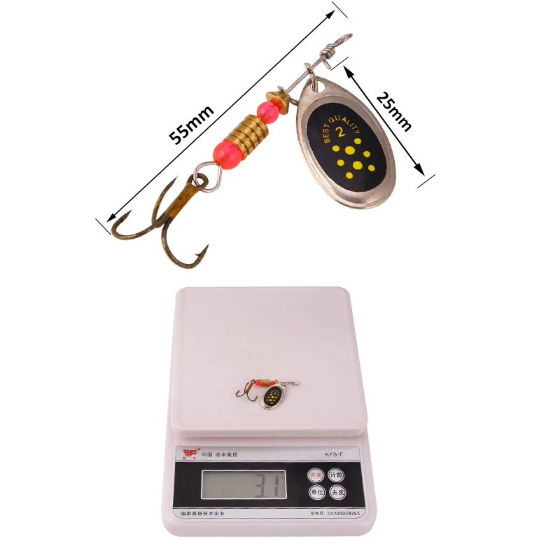 YX-69 Metal spinner bait fishing lures hard trout spoon lure