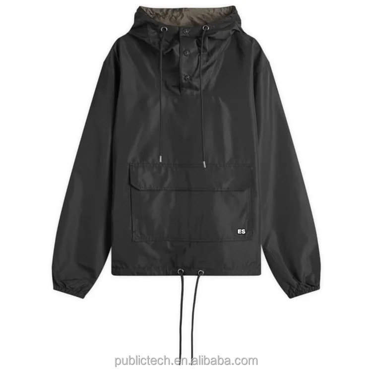 Manufacturer Outdoor Half Breasted Pullover Windbreaker Jacket Custom Logo Men Anorak Windbreaker Jacket For Men