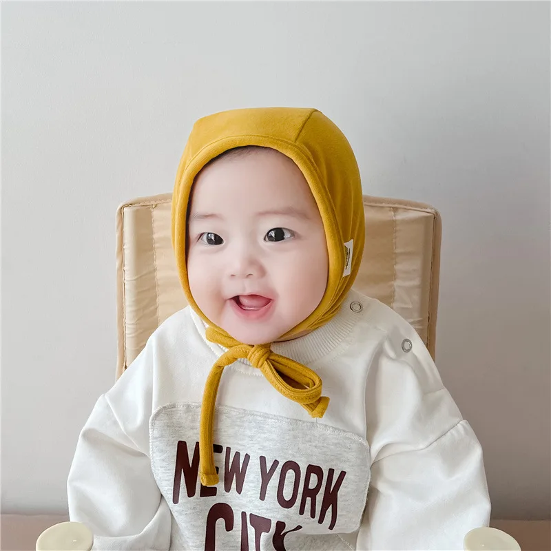 Solid Color Korean Style Photography Props Baby Autumn Winter Hat Cotton Bonnet Wholesale Cotton Hats