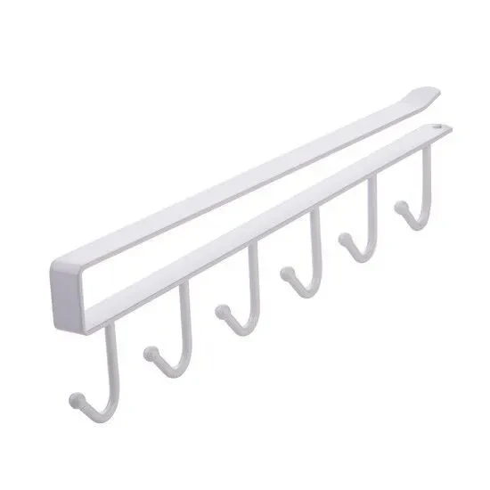 Kitchen Cabinet Utensils Storage Rack Multi Functional Closet Row Organizer Hook Mug Cup Storage Hanger