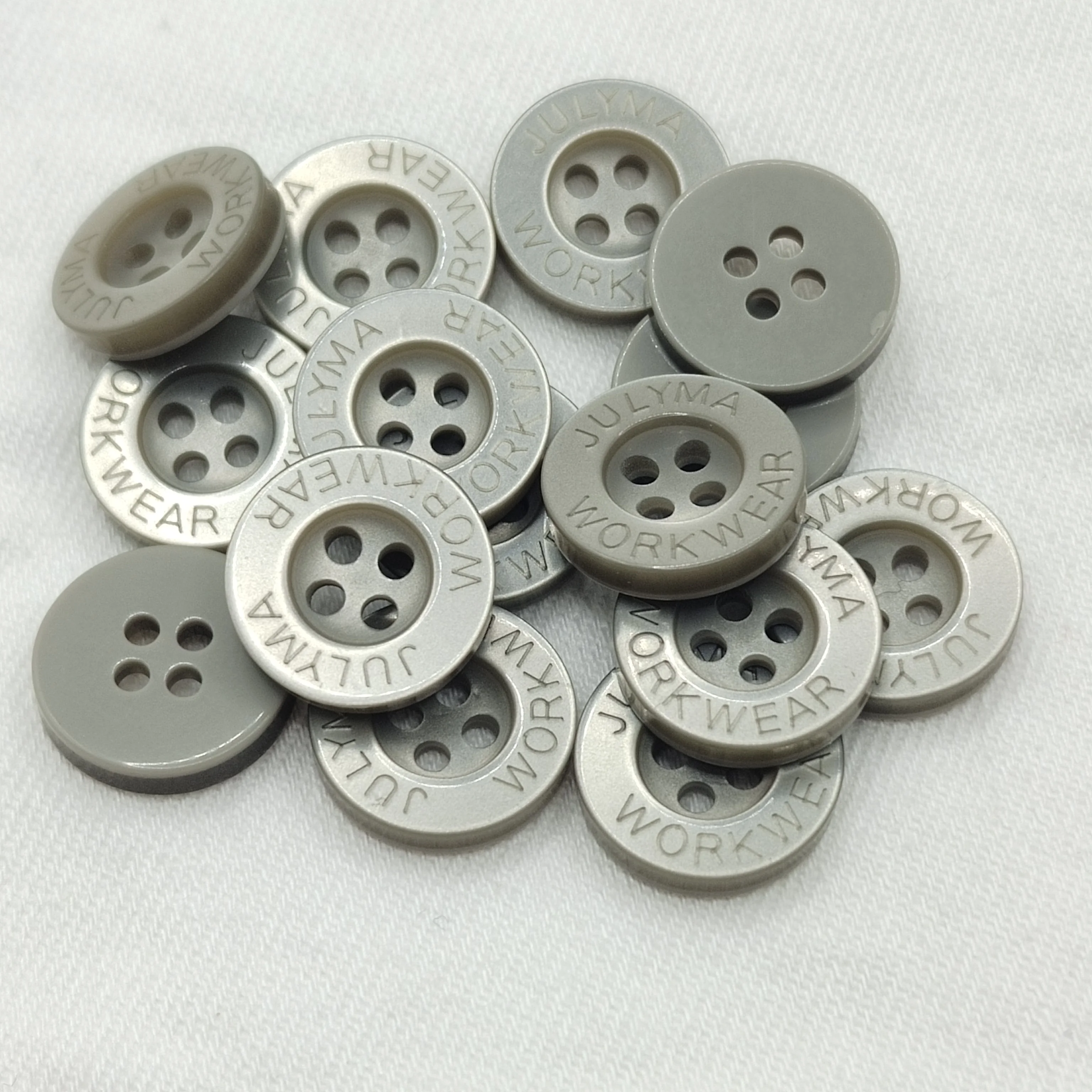 Custom Made Plastic Buttons 4 Holes 15mm Round Clothes Button