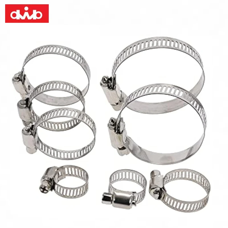 Hose Hose Clamp Clamp Clip Clamp Silver Stainless Steel Adjustable Screw No End 6-12mm for Car Hose Cable