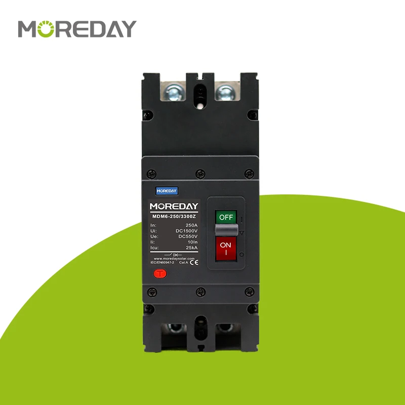 MOREDAY Number Of Poles 2 3 Dc Solar 150a 2 Pole 125 - 250 Amp Mccb Dc 1500v Moulded Case Circuit Breaker