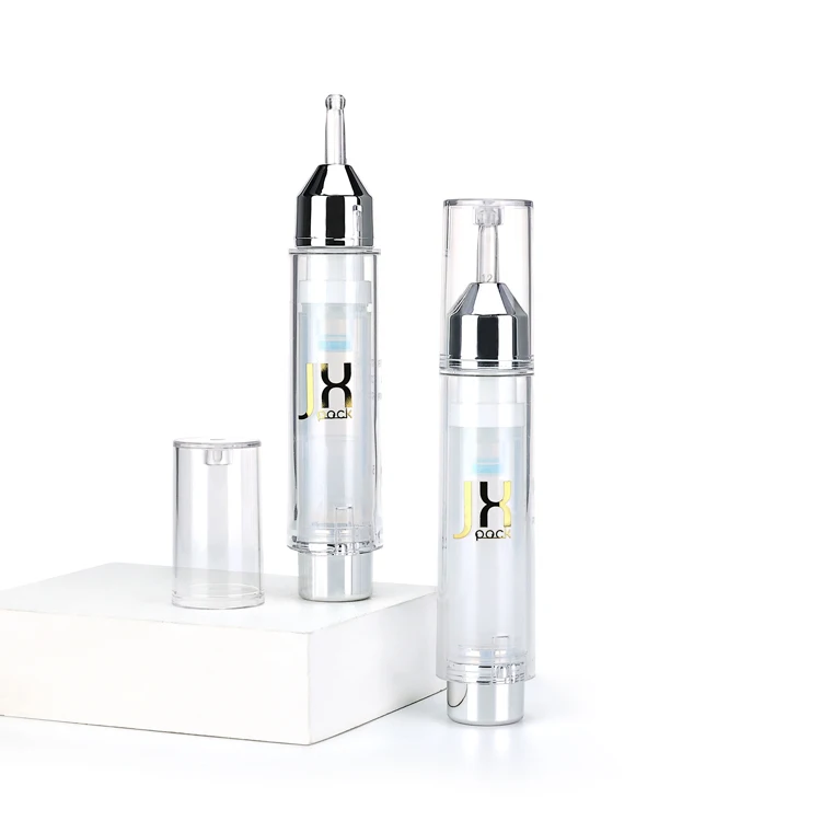 custom Skin care serum airless bottle 5ml 10ml 15ml 20ml hyaluronic prefilled cosmetic syringes plastic syringe bottle