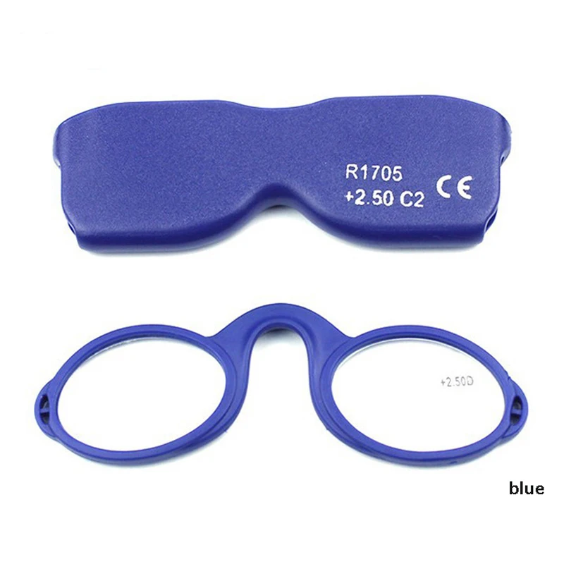 DILICN Thin Readers Mini Folding Reading Glasses Without Arms  Anti Slip Nose Clip Silicone Reading Glasses