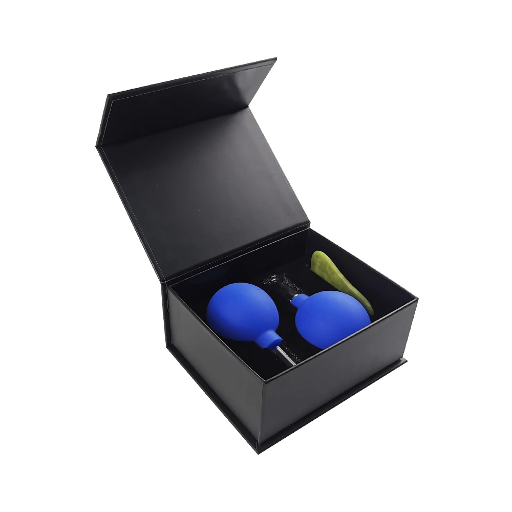 beauty device rubber glass facial cupping set massage gua sha stone cupping face