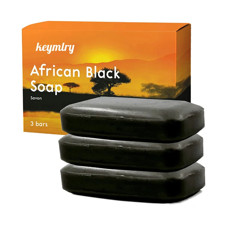 
Acne Problematic Skin Soap Bar Organic Texture Triple Milled Bar Soap Moisturizing Vegan Body & Face African Black Soap 