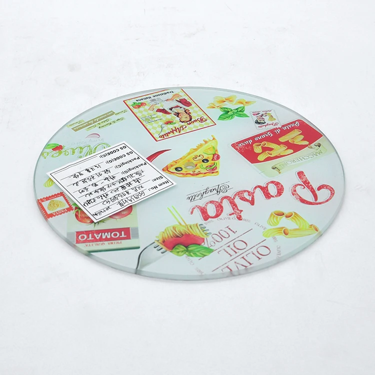 Custom Logo round Sublimation Blank Heat Press Print Tempered Glass Cutting Board