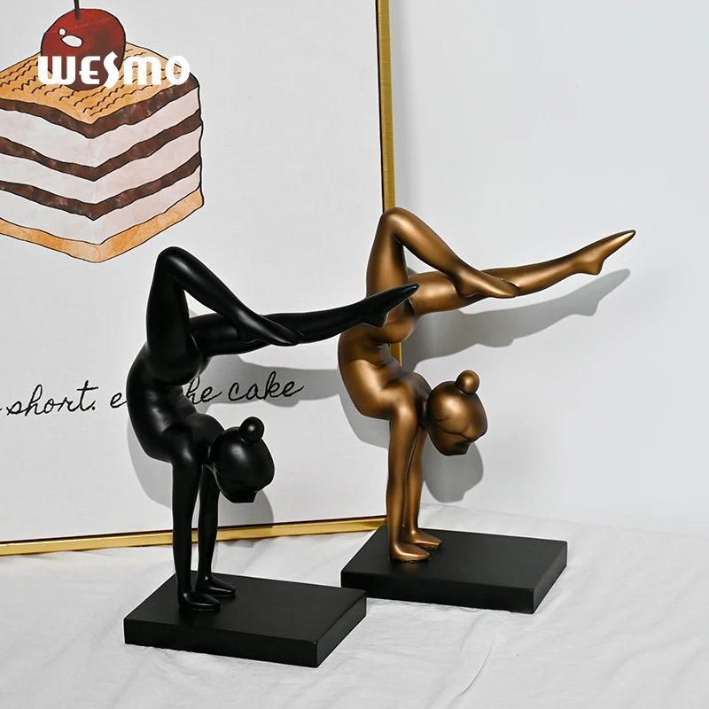 Creative Nordic Resin Abstract Sculpture Table Top Ornaments Crafts Gift Items Minimalist Light Luxury Home Interior Decor