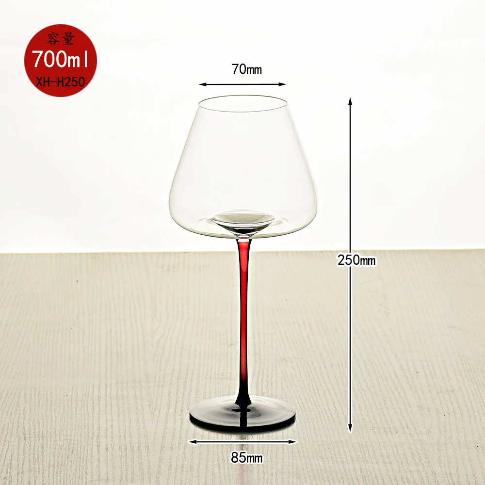 Black Bow Tie Burgundy Red Wine Glass Pot Belly Home Nordic Light Luxury Crystal Glass Grape French Red Stem Goblet