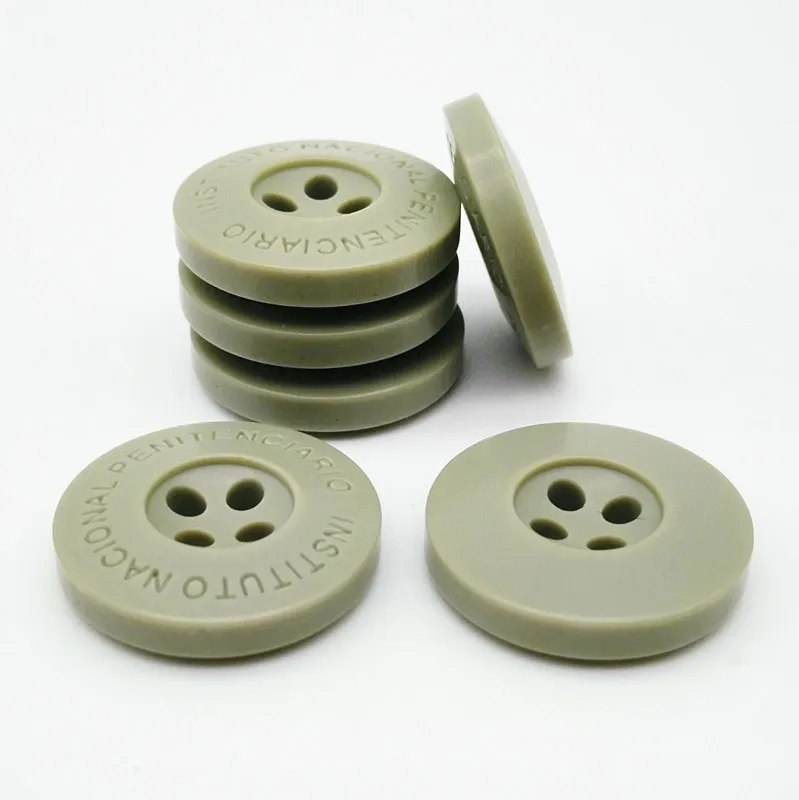 30L 19mm Plastic resin button with engraved customized logo for coat