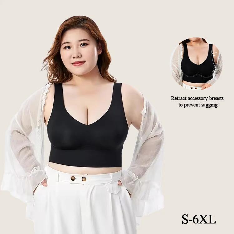 New Designs Plus Size Seamless Bra With Wide Straps U Back Comfortable Everyday Style One Piece Weaving Wire Free Support
