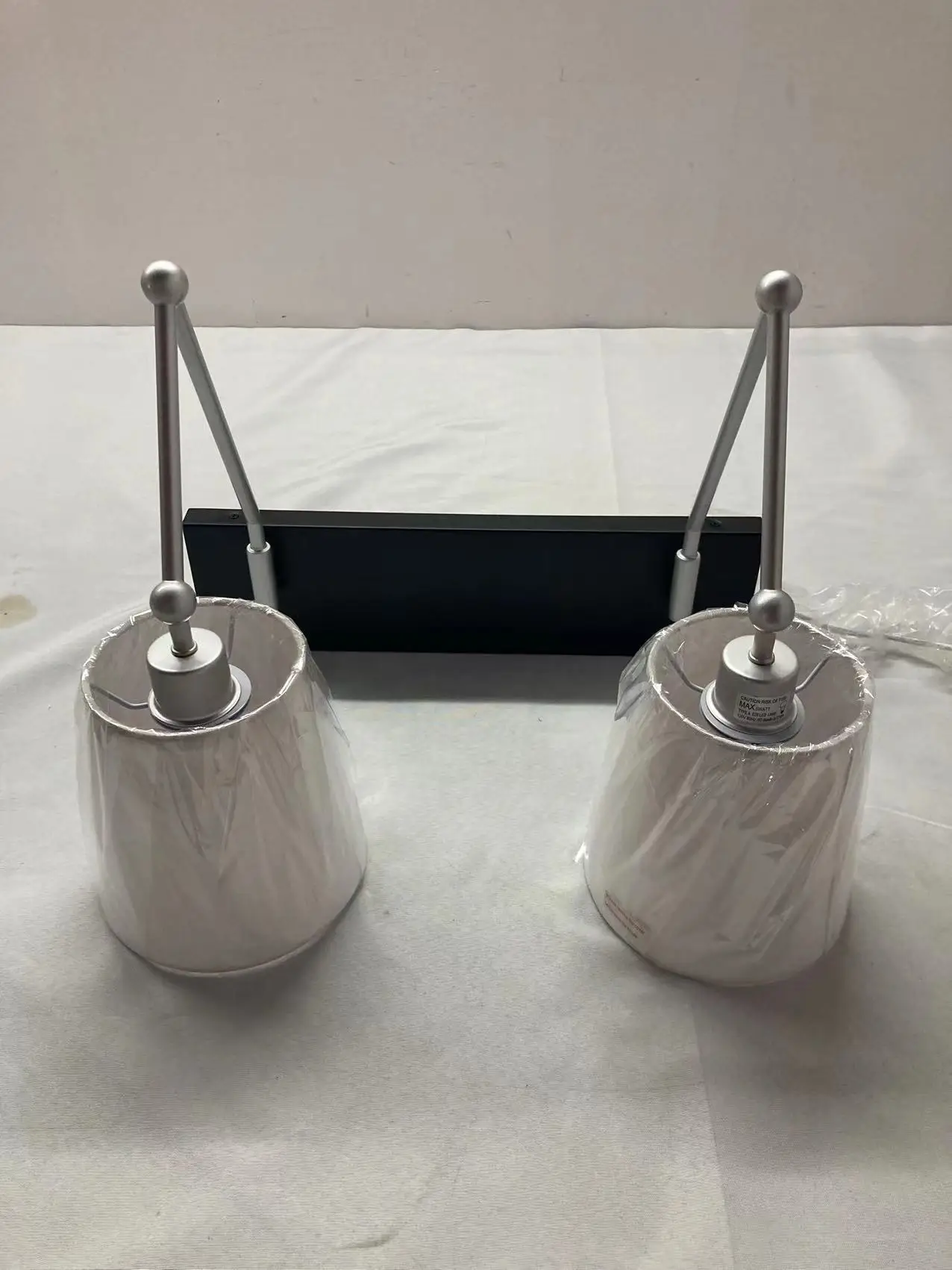 UL cUL listed IHG Holiday Inn H4 Queen guestroom bedside double headboard wall sconce lamp