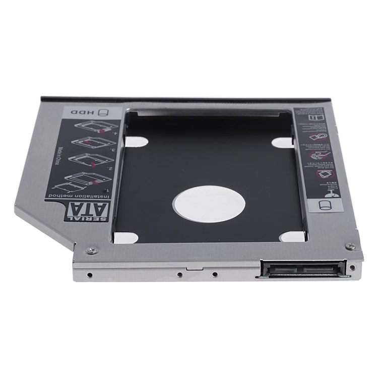 High quality Aluminum 9.5mm/12.7mm laptop caddy hdd caddy with a cooling fan for laptop