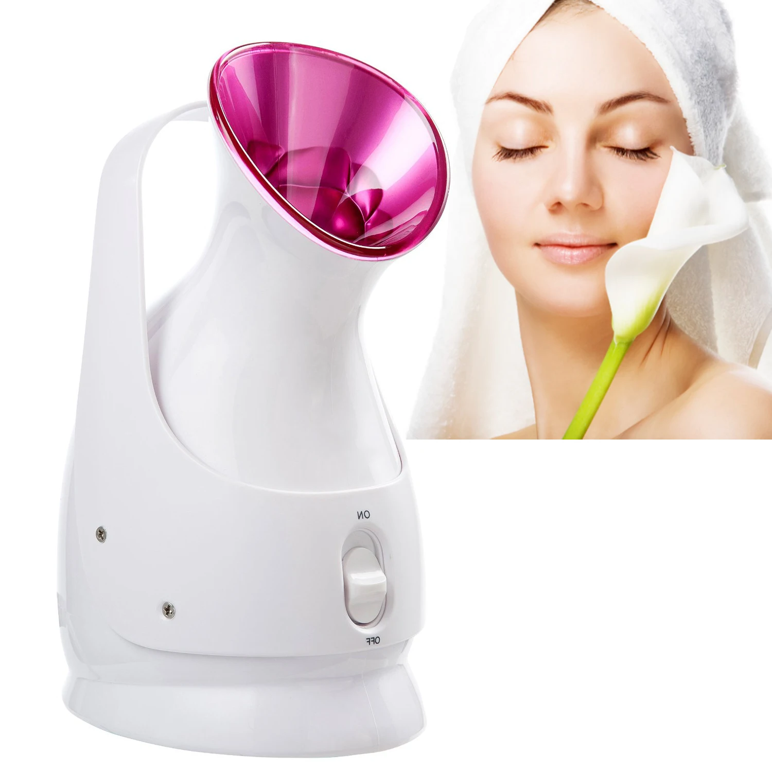 Portable Handle Face Steamer Nano Electric Facial Steamer Multifunctional Hot Mist Spray Skin Facial Steamer