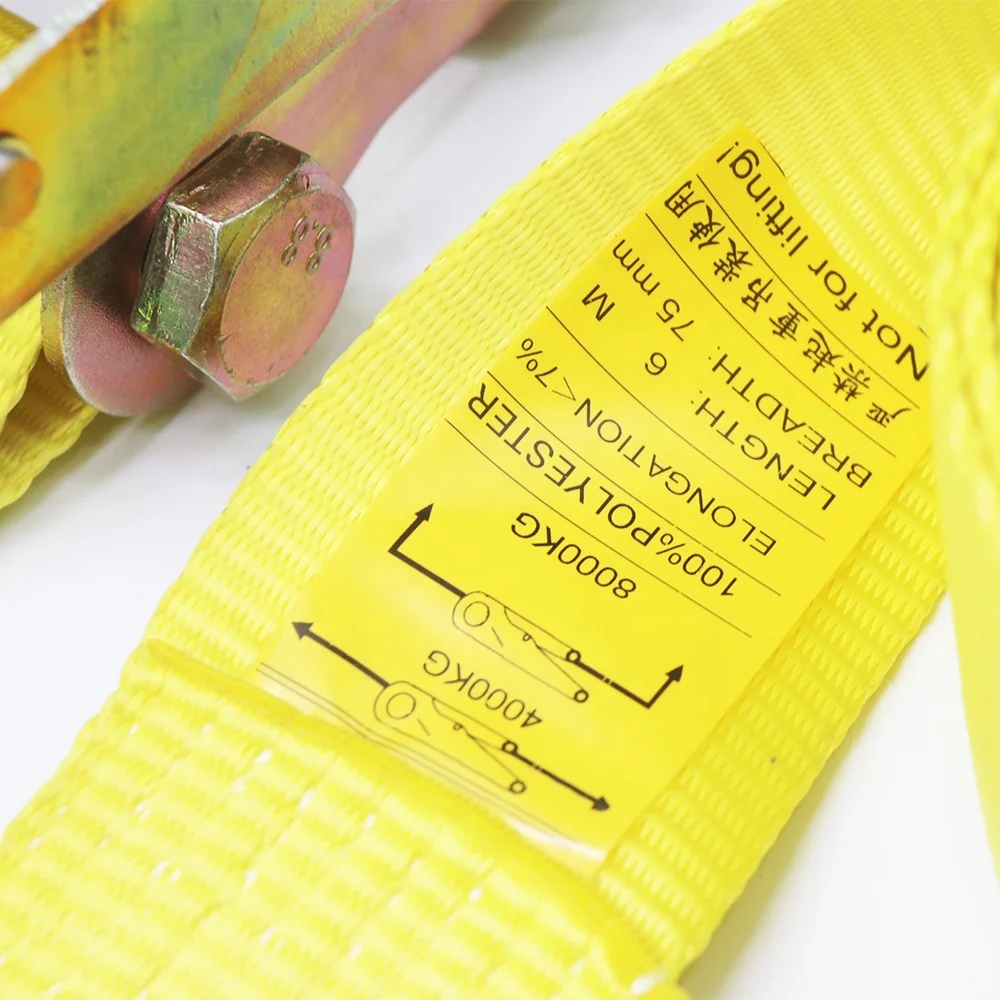 Лидер продаж, партиями по 4 дюйма 100 мм 10Ton алюминиевой ручкой Ratchet сковать ремни с двойной j-крючок