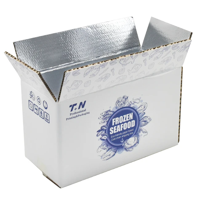Honeycomb Cardboard Insulated Food Printed Insulated Shipping Prefabricated Dishes Insulated Food Packaging Boxes Aluminum Foil