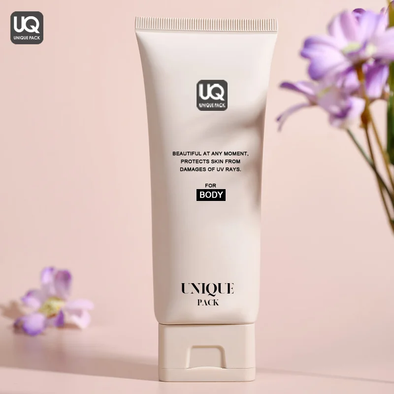 Eco Friendly Rectangle Lid Square Flip Top Caps Cosmetic Tubes Packaging For Lotion Cream Soft Squeeze Square Plastic Tube