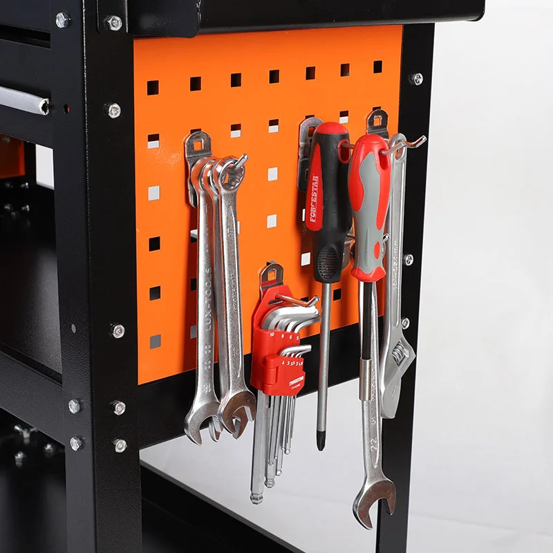 Auto Repair Mechanic Steel Tool Cart Workshop Cart Three-Layer Rolling Tool Cart Mobile Rolling Tool Trolley With Wheel