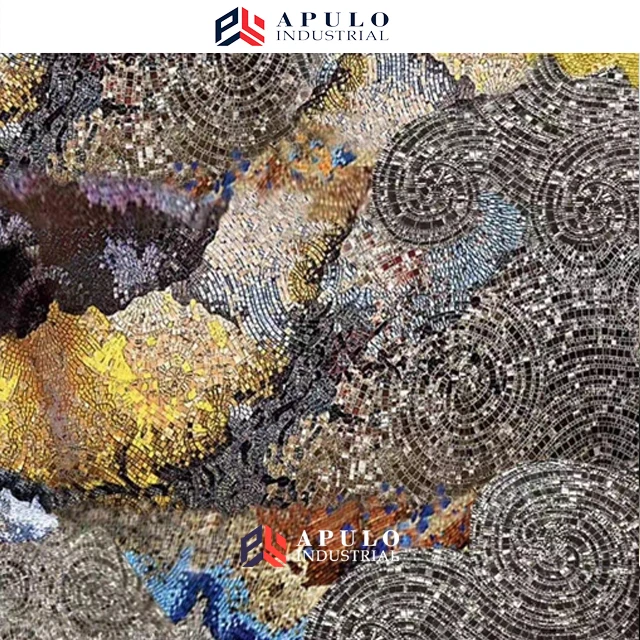 Factory direct custom natural marble handmade flower art mosaic wall mural painting for hotel and villa