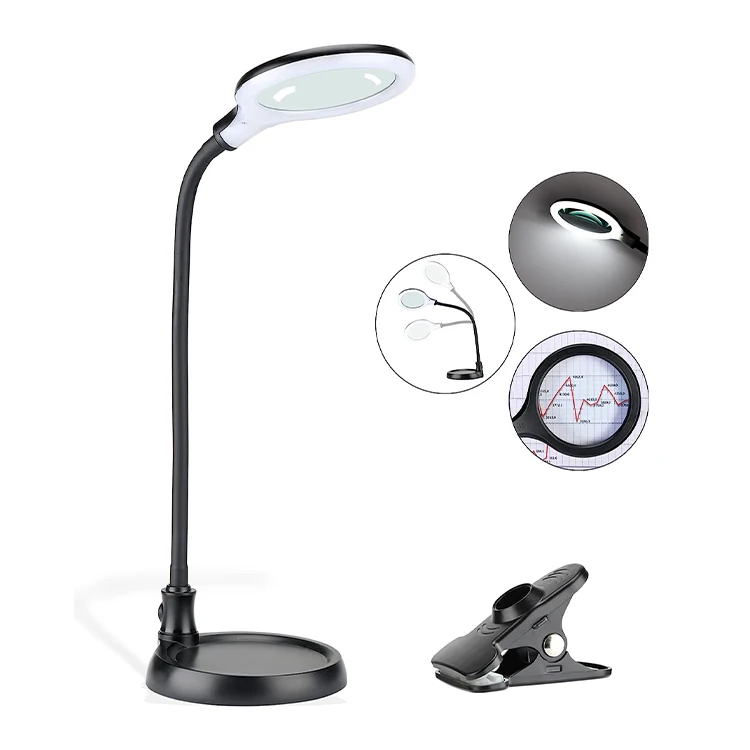 Led Portable Table Cosmetics Eyelash Extension Salon Furniture Magnifier Glass Light Beauty Salon Equipment Magnifying Lamp