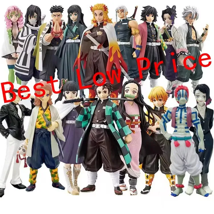 Cheap Price RTS Designer Anime Figures Toys Kimets No Yaiba Model Doll Cartoon Demon Slayer Action Figure for boys clear stock