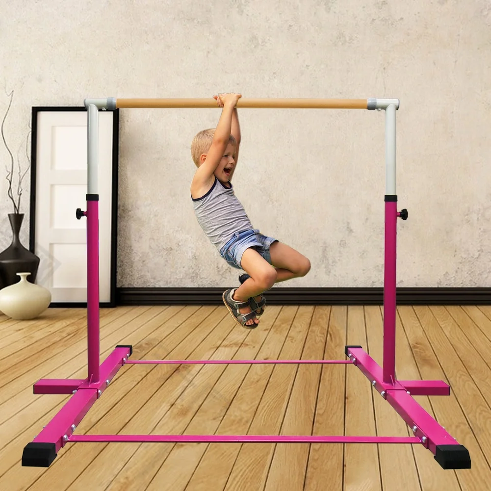 China Factory Mini Gymnastics Adjustable Steel Kip Bar Kids Training Horizontal Kip Bar