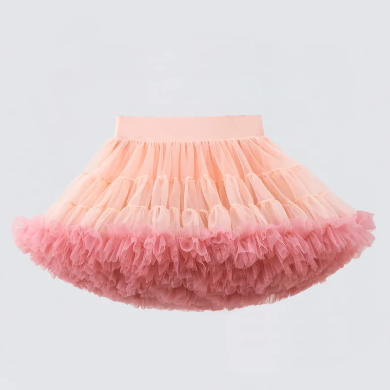 Kids Tutu Skirts Suppliers New Arrival Summer Princess Girls Black Layered Puffy Tutu Tulle Skirt Children Mini Customized Solid