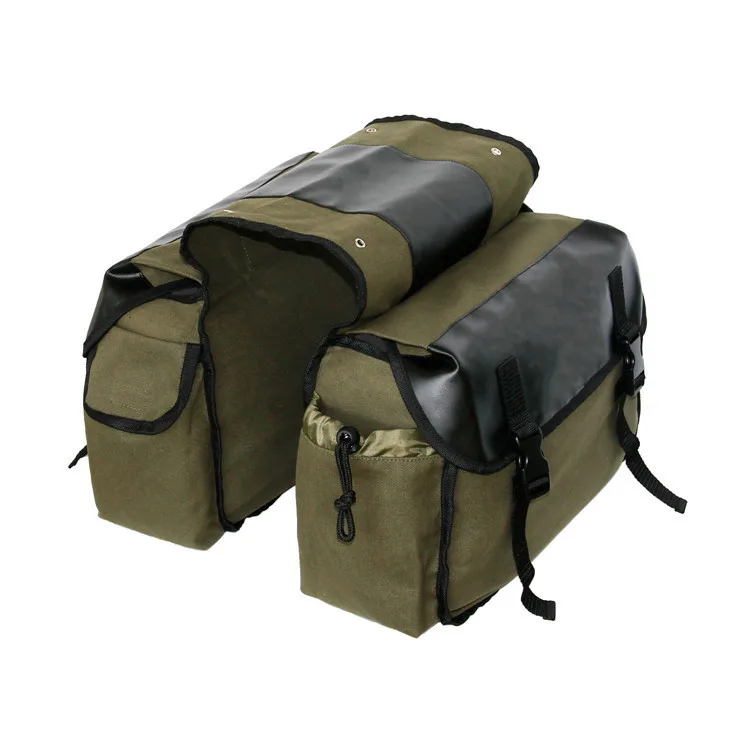 30-40L Bike Double Pannier Frame Bags Water Resistant Rear Seat Cargo Rack Carrier Bag Saddle Bag for Cycling Accessories