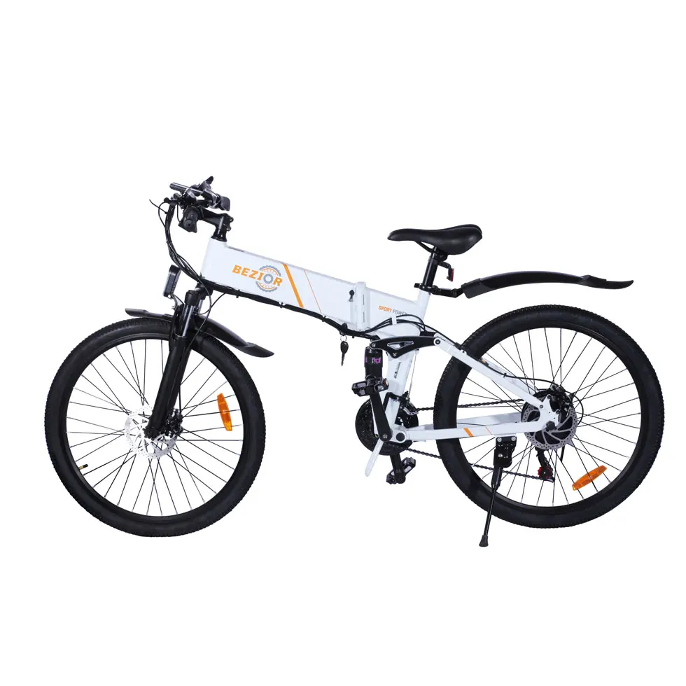 UK склад в наличии хорошее качество 48V 500W 10.4Ah дальний bezior M26 LO26 26 дюймов складной электрический велосипед E мотор