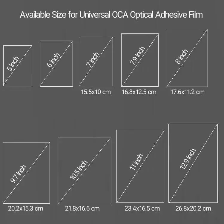 Mobile Phone Adhesive OCA Film for Samsung S8 S8+ S9 S9+ LCD Glass Bonding Film Screen Repair OCA Glue