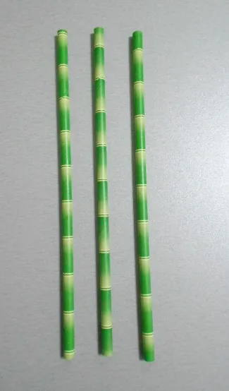 Bamboo Design Wholesale Disposable Drink Striped Paper straws