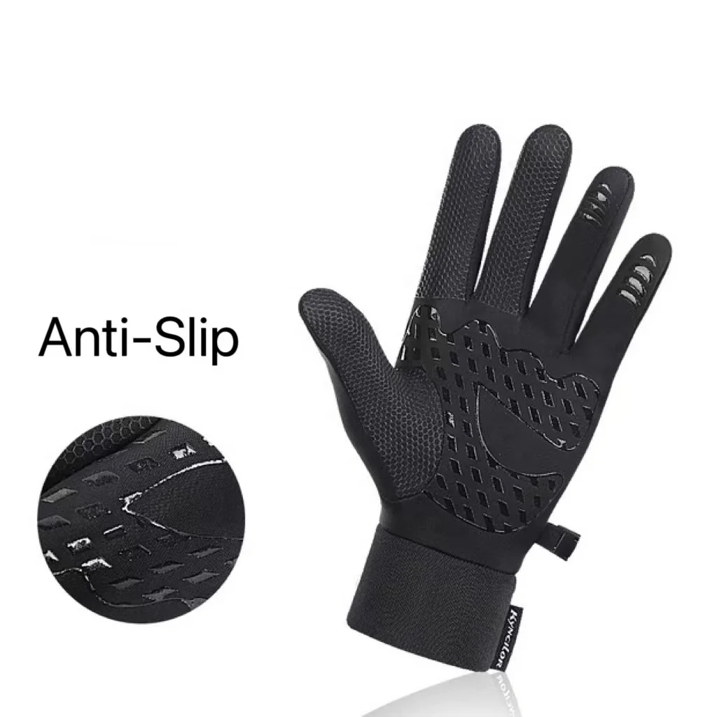 Outdoor winter cycling gloves for men and women Bike windproof zippered gloves
