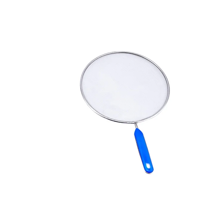 25CM Minli Stainless Steel oil Splatter Screen Guard With Plastic Handle For Kitchen