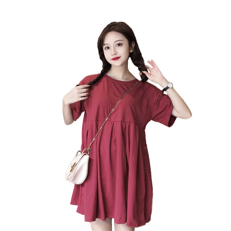 
Wholesale Hot Sale New Style Round Neck short Sleeve Casual Women Dress for Maternity 