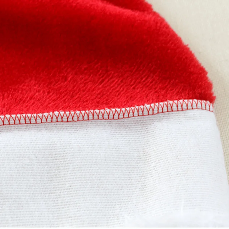Xmas Christmas Hat Unisex Large Size Adults Thick Christmas Party Holiday Plush Santa Claus Hats